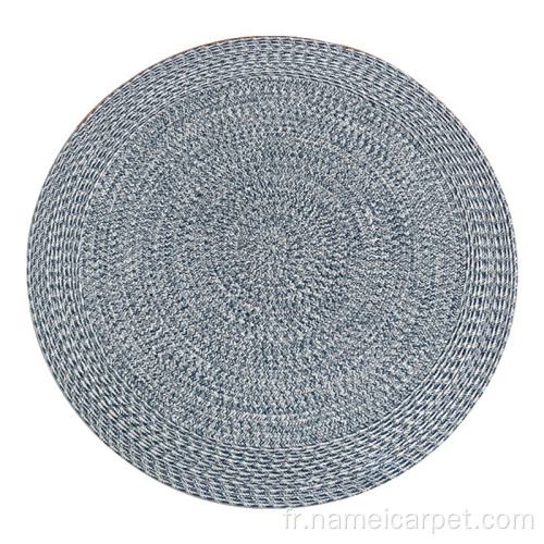 Pp tapis de terrasse rond tissé tressé